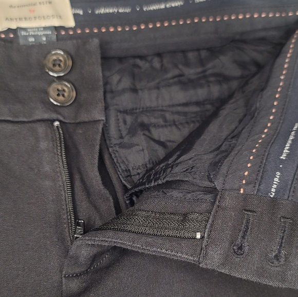 Anthropologie The Essential Slim Black Pant size 8 - Picture 4 of 10